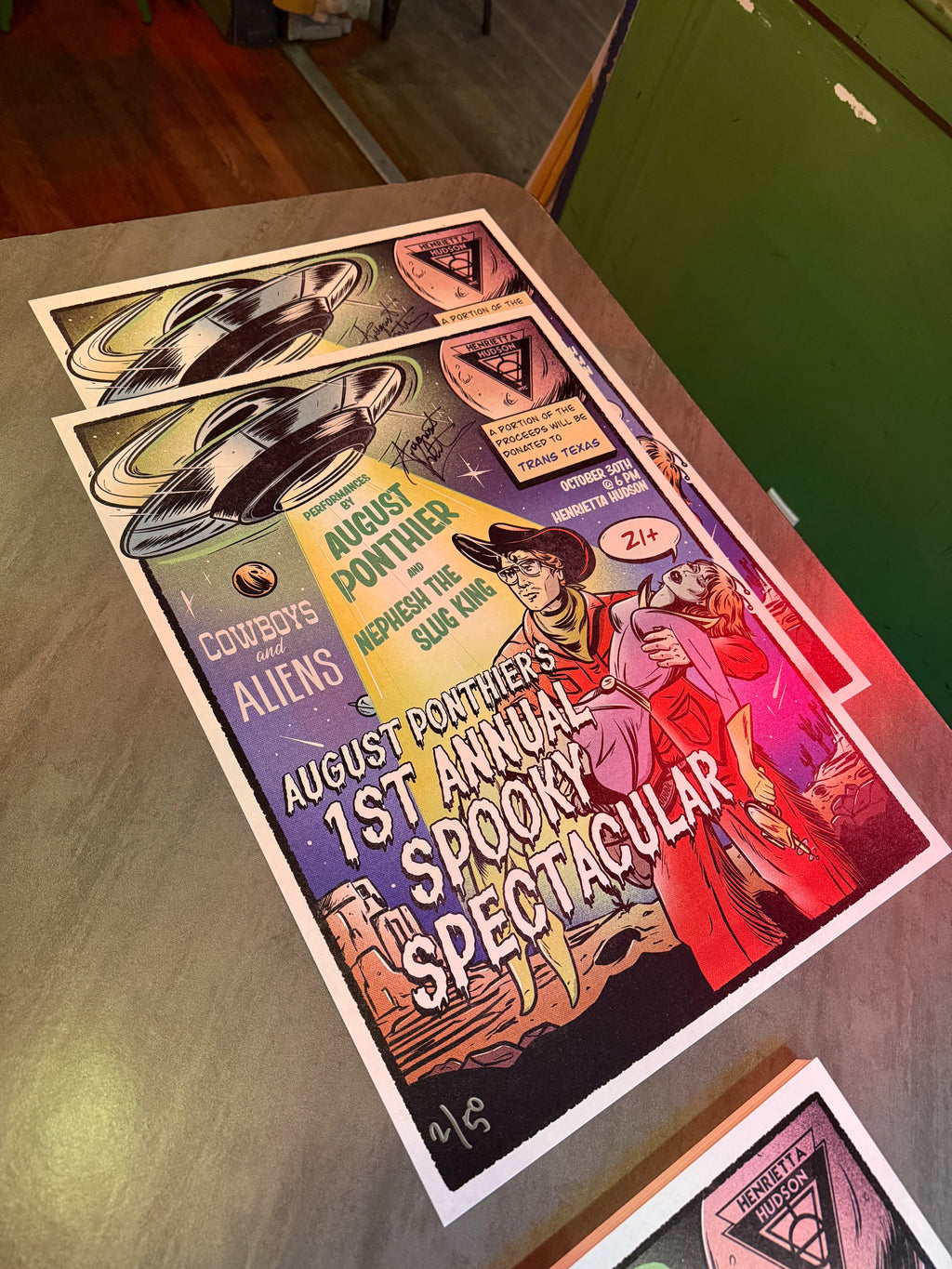 SIGNED August Ponthier's 1st Annual Spooky Spectacular Poster - Limited Quantity