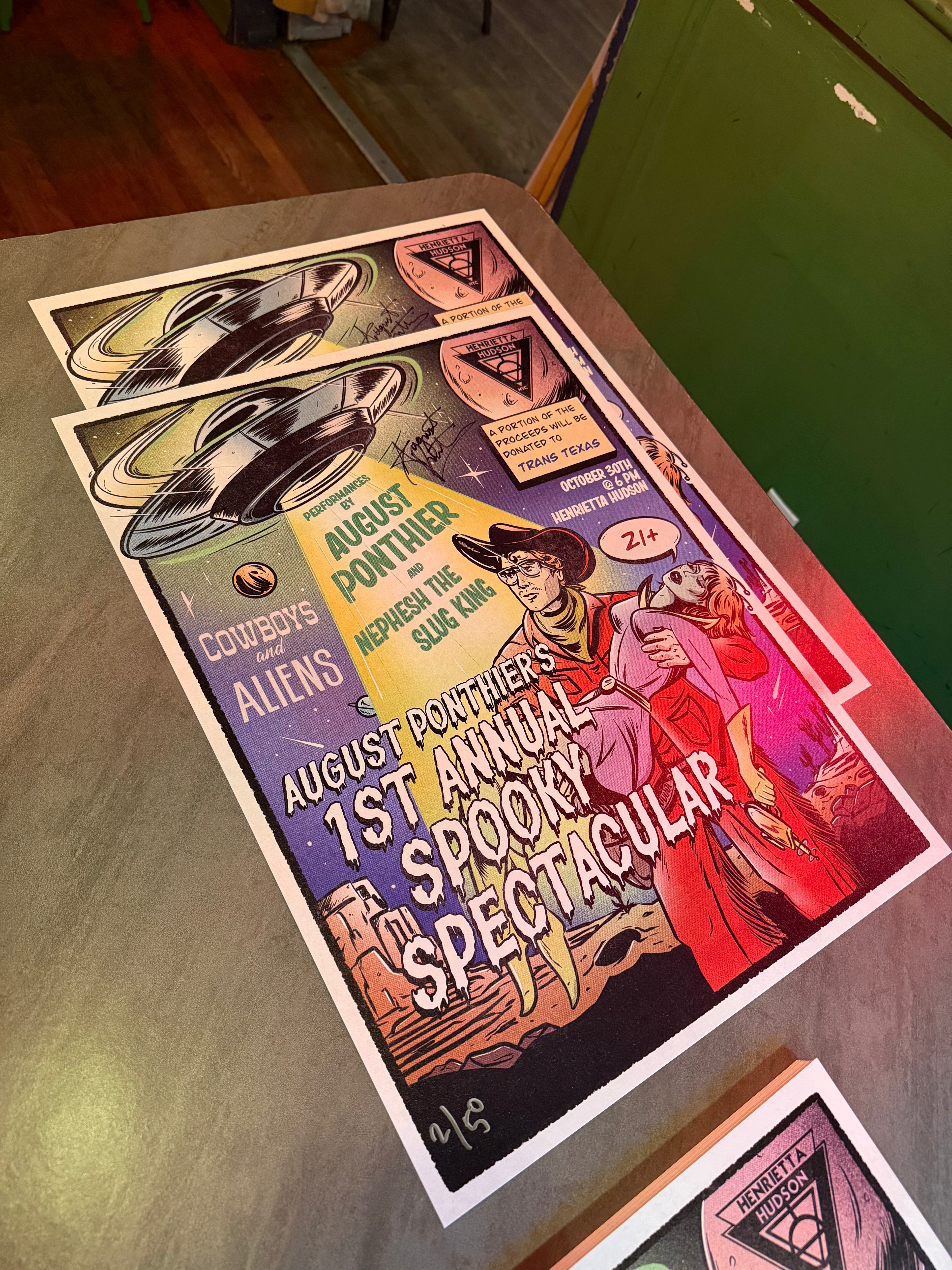 SIGNED August Ponthier's 1st Annual Spooky Spectacular Poster - Limited Quantity